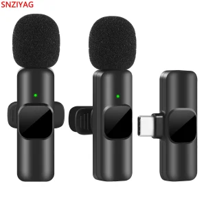 Professional Wireless Lavalier Microphone for iPhone Android Live Streaming and Recording