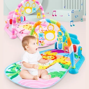 Interactive Baby Activity Gym with Music and Flickering Lights for Newborns and Infants