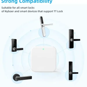 Smart Lock WiFi Hub for TTLock App Enabled Devices with Alexa Voice Control and Remotely Accessible Keyless Entry