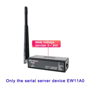 Industrial Wireless Wi-Fi Serial Server with Wide Voltage 9-36VDC Input, RS485 to Ethernet Modbus TCP Converter and Embedded Web Server