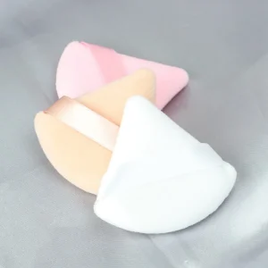 Triangular Powder Puff Fan Powder Brush Dry Puff Sponge Setting Tool for Smooth and Even Makeup Finish