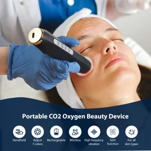 Portable Oxygen Facial Machine with LED Light and Deep Cleansing Function for Anti-Aging Skin Care