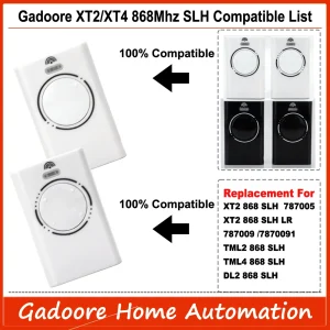 868MHz Frequency Garage Door Remote Control Compatible with XT2 XT4 868 SLH LR Gate Opener