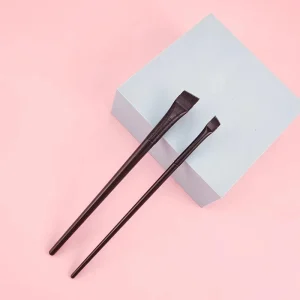 Essential 2 Piece Female Makeup Brush Kit for Daily Eyebrow Shaping and Defining