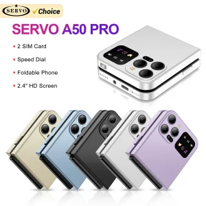 SERVO A50 Pro Dual SIM Card GSM Flip Mobile Phone with Electric Torch and Automatic Call Recording Function