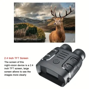 Multi-Functional 1080P Night Vision Binocular Camera with 5X Digital Zoom, Infrared Illumination, and Photo Video Recording Capability