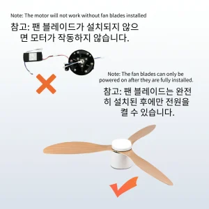 IRALAN Modern Ceiling Fan with LED Light DC motor Large Air Volume Remote Control for Kitchen Bedroom Dining room Patio