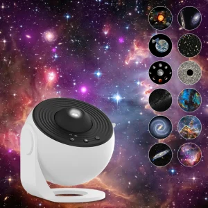 12 Scenarios Galaxy Night Light Projector with 360° Rotation and HD Projection for Kids Room Decor, Home Party, and Valentine’s Day Gift Ideas