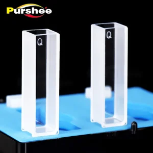 10mm Path Length Japanese Quartz Glass Cuvette Cells with Lid for Spectrophotometer Laboratory Measurements