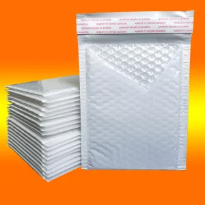 White Poly Bubble Mailers Self Seal Padded Envelopes for Shipping Gifts and Books