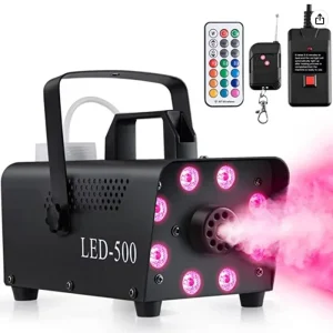 500W RGB LED Fogger Machine with DMX512 Control for Christmas Party Wedding Decoration Lighting