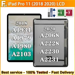 iPad Pro 11 2018 2020 LCD Screen Display Touch Digitizer Assembly Replacement with Free Repair Tool Kit for A1934 A1979 A1980 A2103 A2228 A2230 A2231 A2068