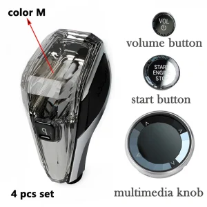 3 5 Series Crystal Gear Shift Lever Knob Kit for BMW X3 X5 X6 F44 G20 G05 G06 G08 G30 6GT Vehicles with Automatic Transmission and ABS material