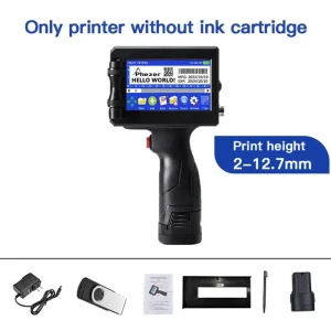 12.7mm High-Speed Handheld QR Code Label Printer for Carton Plastic Bag Metal Pipe