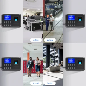 High-Speed Fingerprint Scanner Time Attendance Machine with Excel Report Download