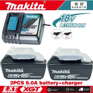 100% Genuine Makita 6Ah/5Ah/3Ah for Makita 18V Battery BL1840 BL1830B BL1850B BL1850 BL1860 BL1815 Replacement Lithium Battery