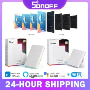 Wifi Enabled Smart LED Light Switch with Voice Control and Full Touch Access – SONOFF T5 Ultimate