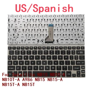 US Spanish Language Laptop Keyboard for Toshiba Satellite Notebook PC Models NB10 NB10-A NB10T-A A986 NB15 NB15-A NB15T-A NB15T