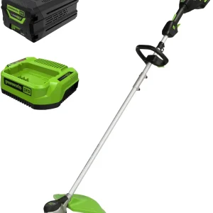 60V 16-Inch Cordless Brushless String Trimmer with 2.5Ah Battery and Rapid Charger for Extended Runtime and Power