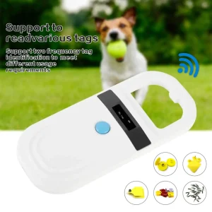 Handheld Pet Microchip Scanner Reader for Dogs Cats Horses with ISO11784/5 FDX-B Compliant RFID Transponder