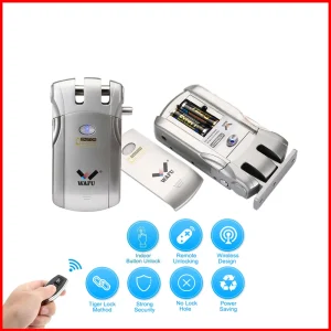 Wireless Bluetooth and WiFi Smart Door Lock with Remote Control Electronic Keyless Entry System