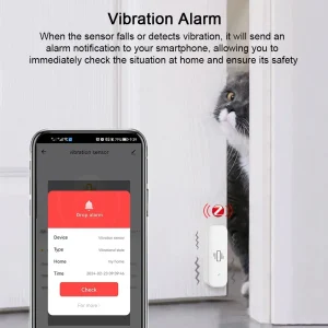 Wireless Smart Vibration Sensor with Remote Real-Time Monitoring and Historical Data Recording for Enhanced Home Security and Automation