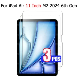 iPad Air 6th Generation 11 Inch 2024 Model Screen Protector High Sensitivity Ultra-Thin 9H Tempered Glass With Shatterproof Technology