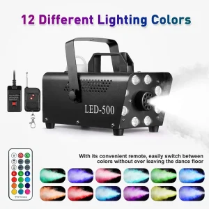 500W RGB LED Fogger Machine with DMX512 Control for Christmas Party Wedding Decoration Lighting