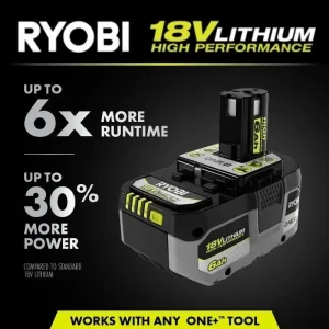 18V High-Performance Lithium-Ion Battery with No Memory Effect and Low Self-Discharge for RYOBI ONE+ Tools