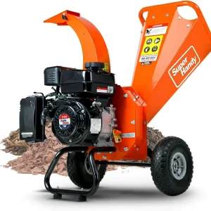 7HP Gas Powered Mini Wood Chipper Shredder with Compact Design and 3 Inch Max Capacity for Efficient Forestry and Garden Debris Management