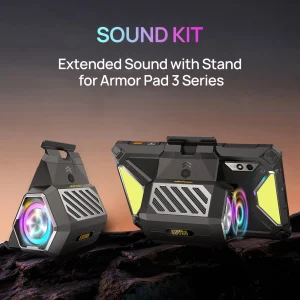 Wireless BT Sound System with Dual Colorful LED Lights and 8-Pin Connector for Ulefone Pad 3 Pro Accessory