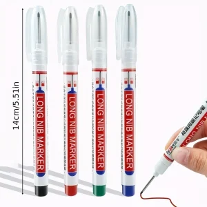 Waterproof 20mm Deep Hole Long Nib Permanent Markers for Metal, Wood, Glass and Furniture Decoration