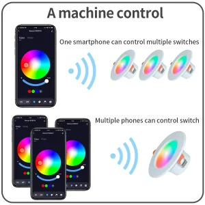 Zigbee Dimmable LED Downlight with 16 Million Color Changing and Voice Assistant Compatibility for Alexa and Google Home