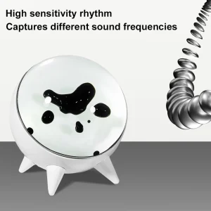 Sound Activated Ferrofluid Music Rhythm Lamp with Visual Display and Type-C Connection for Desktop Speakers