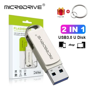 High-Speed USB 3.0 i-FlashDrive with Manageable Data Storage and Encryption for iOS iPad and Android Smartphones