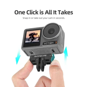 Quick Release Magnetic Holder with Strong Suction for DJI Action 4, Action 3, Action 2 Camera, Featuring 1/4 Interface and Foldable Design