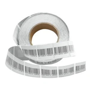 1000 Pieces 1.5 x 1.5 Inch White Paper Security Stickers with Fake Barcode – Checkpoint Compatible RF 8.2Mhz Anti-Theft Labels for Retail Security Solutions