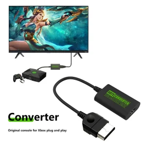 Xbox to HDMI Digital Video Converter for HDTV Projector TV with 480P 720P 1080i Resolution Support