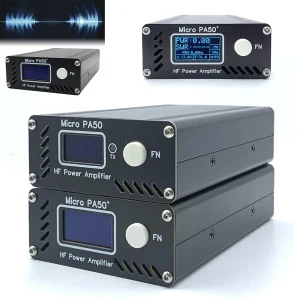 Intelligent Shortwave HF 50 Watt Power Amplifier with 1.3-Inch OLED Display and Power/SWR Meter for Radio Communication