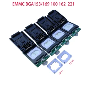 XGECU T48 Programmer EMMC BGA221 BGA153/169 BGA100 BGA162 Dual Head Probe Holder Adapter Socket with High-Speed Programming and Reliable Contact