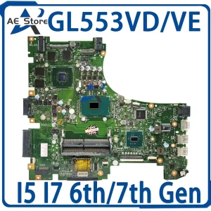 Genuine 6th and 7th Generation i5 i7 Laptop Motherboard for GL553V GL553VD GL553VE GL553VW FX553V ZX553V G553V with NVIDIA GTX1050 GTX1050Ti Graphics