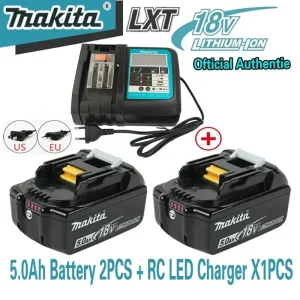 100% Genuine Makita 6Ah/5Ah/3Ah for Makita 18V Battery BL1840 BL1830B BL1850B BL1850 BL1860 BL1815 Replacement Lithium Battery