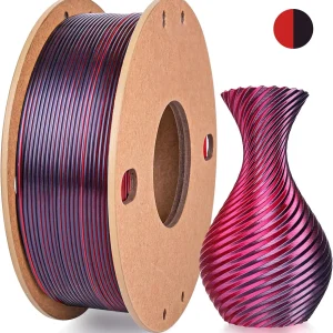 Dual Color Coextrusion 3D Printing Filament PLA 1.75mm Black and Red 250g for FDM Printers