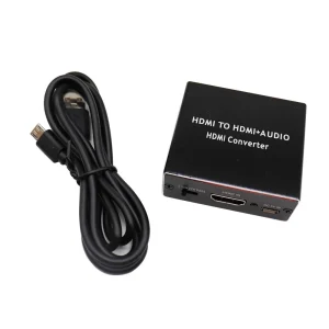 3.5mm Analog and SPDIF Digital Audio Extractor Converter with HDMI Compatible Input for 4K TV DVD Home Theater