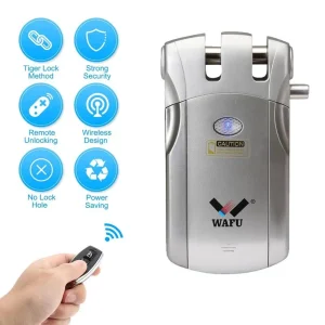 Wireless Bluetooth and WiFi Smart Door Lock with Remote Control Electronic Keyless Entry System