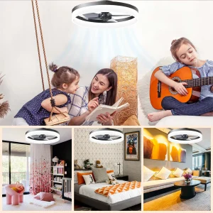 Infinite Dimming LED Ceiling Fan Light with 6 Levels of Wind Speed, Dual Mode for Year-Round Comfort in Bedroom, Living Room, or Dining Room