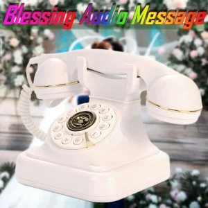 Wedding Guest Book Audio Message Phone with Voice Recorder and 32GB Memory for Parties and Celebrations