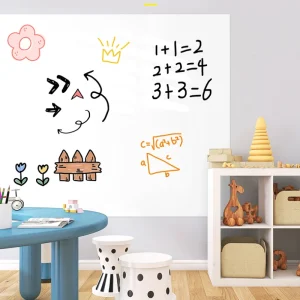 Whiteboard Wall Sticker – Premium Static Cling, No Damage to Wall, Easy to Clean and Reuse – Perfect for Home, School and Office