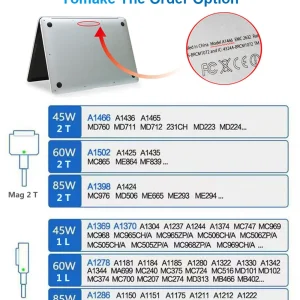 Authentic Replacement Mac Book Power Cord 45W 60W 85W Magnetic 2 Pin A1466 A1398 A1278 Power Adapter Charger