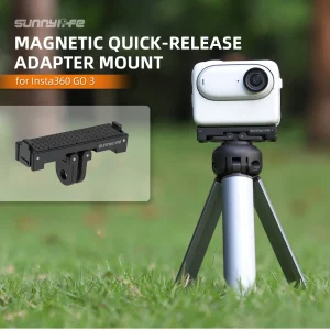 Insta360 Go 3 and Go 3S Quick Release Adapter Mount with 1/4 Screw Mouth and Foldable Two Jaw Jaws for Rich Expansion Options